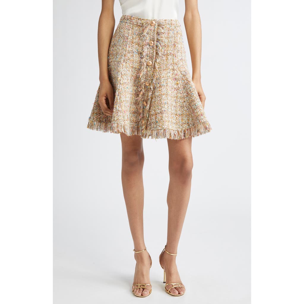 Cinq À Sept Boucle Fringed Skirt In Multi