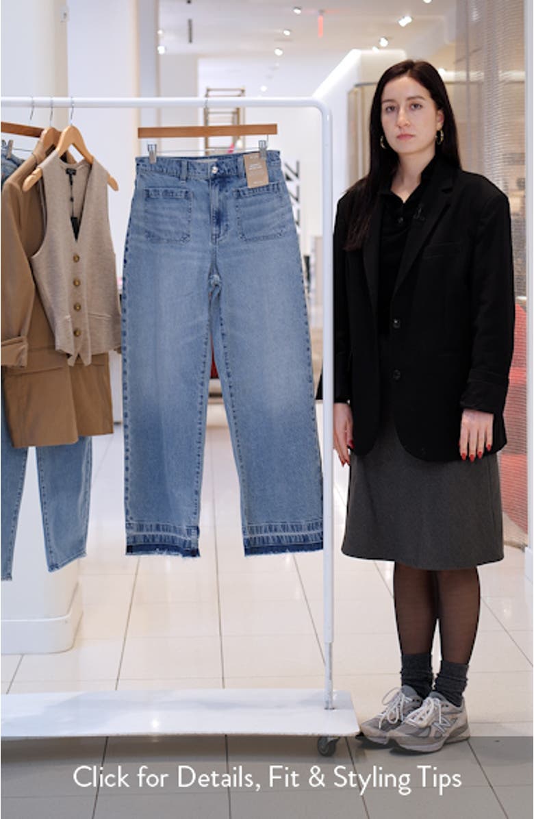 The Emmett Release Hem Patch Pocket Wide Leg Jeans, sales video thumbnail