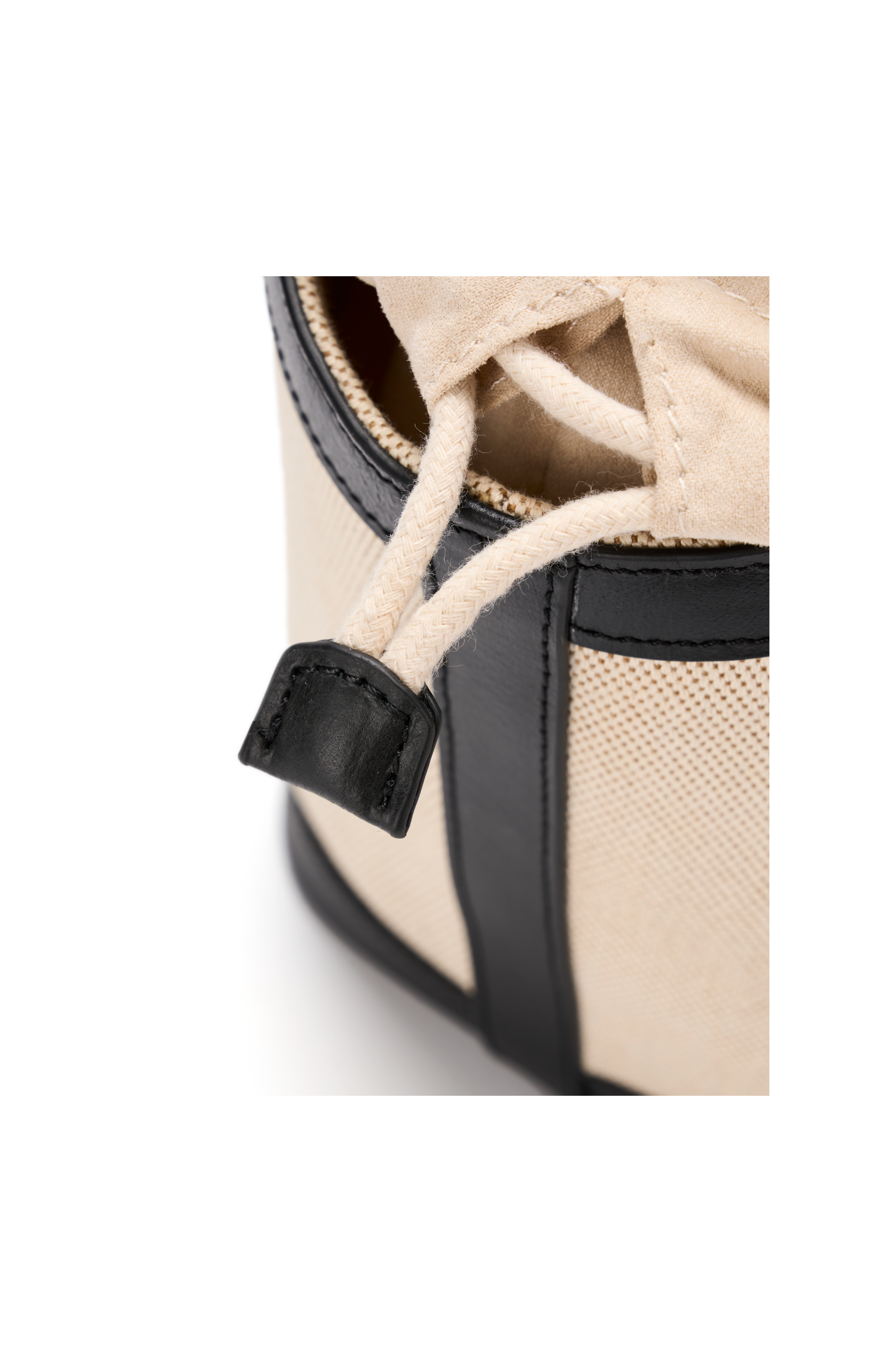 JURGI TAVO Canvas Tote with Leather Trim, Alternate, color, Beige/Black