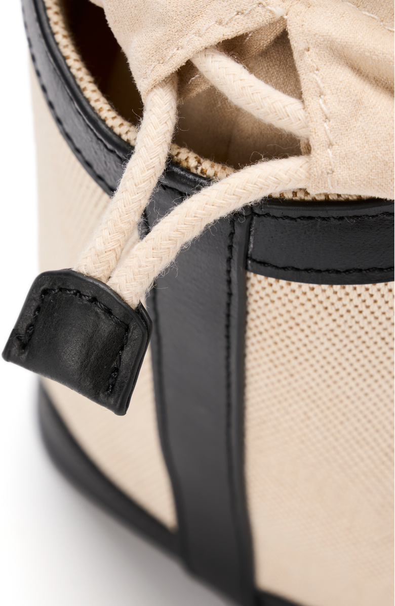 JURGI TAVO Canvas Tote with Leather Trim, Alternate, color, Beige/Black