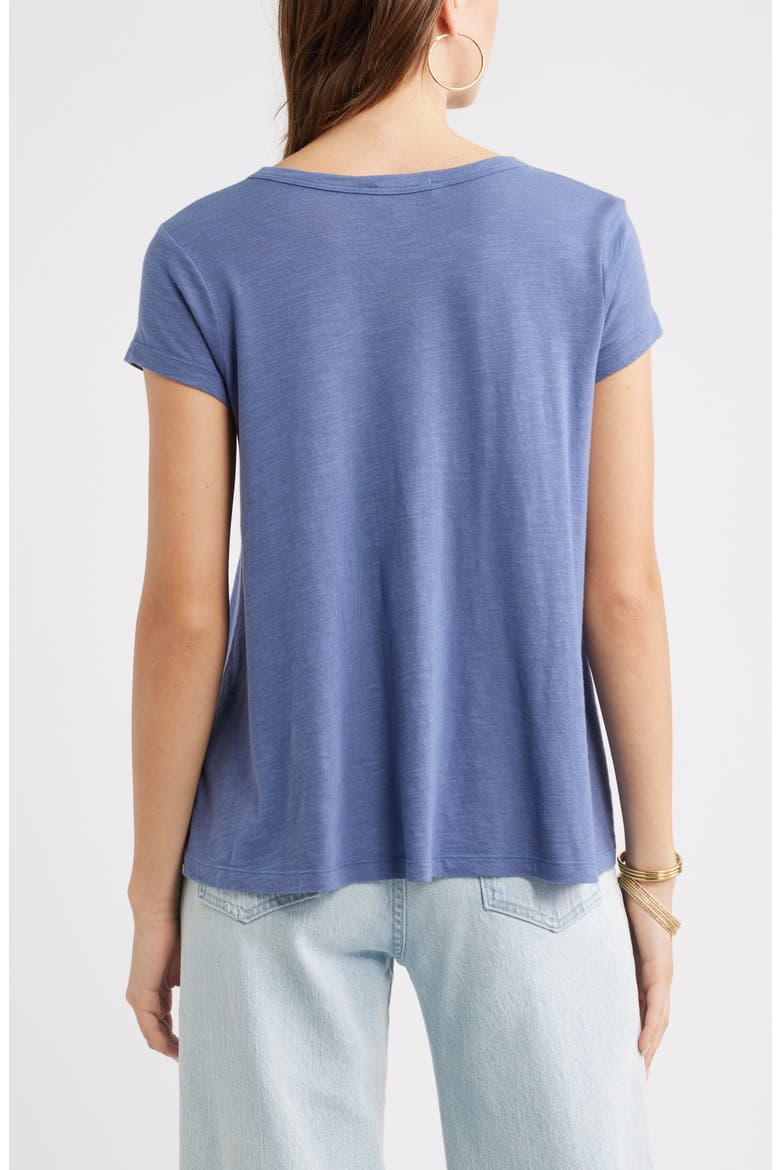 Cotton Blend Swing T-Shirt, Alternate, color, BLUE INDIGO