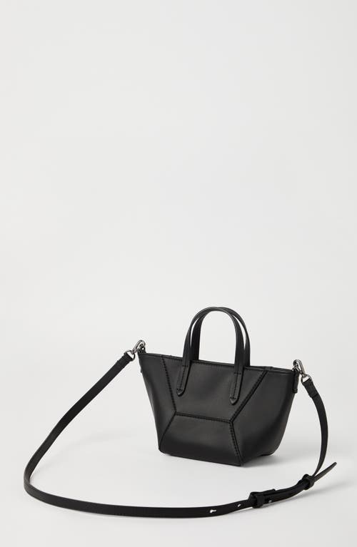 Shop Brunello Cucinelli Calfskin Mini Bc Duo Bag In Black