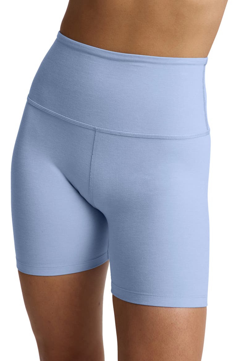 Keep Pace Space Dye Bike Shorts, Alternate, color, PASTEL PERIWINKLE HEATHER