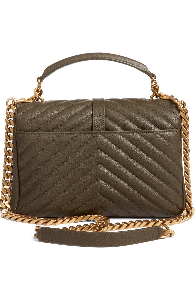 Saint Laurent Medium College Matelassé Leather Shoulder Bag, Alternate, color,