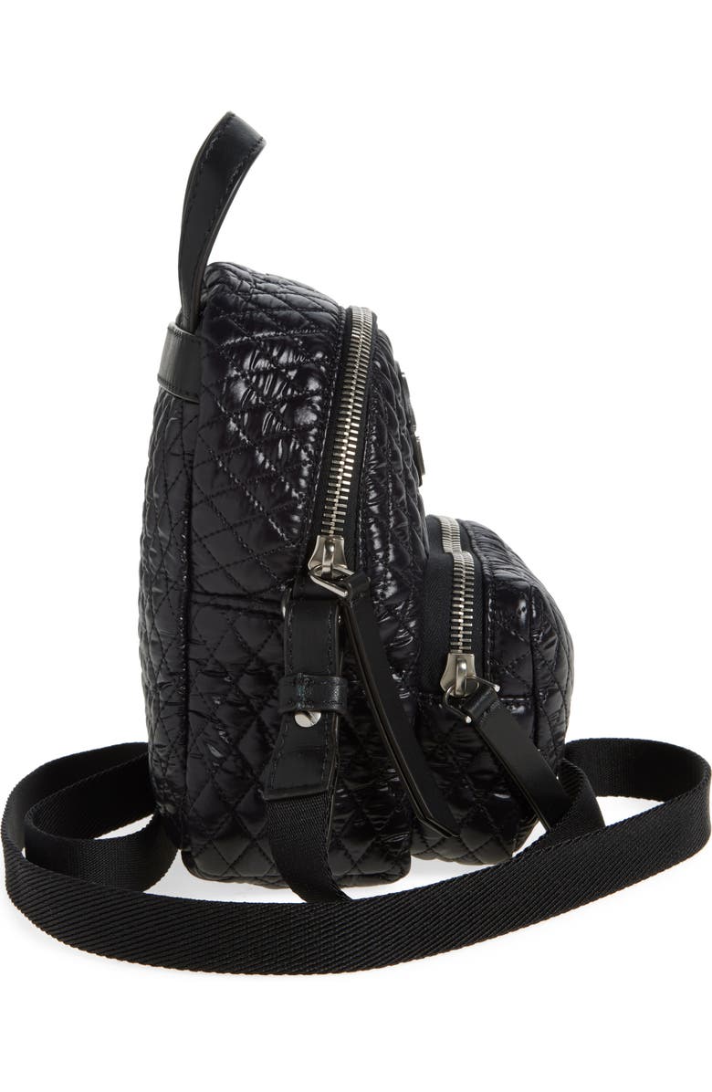 Moncler Small Kilia Quilted Nylon Crossbody Bag, Alternate, color, Black