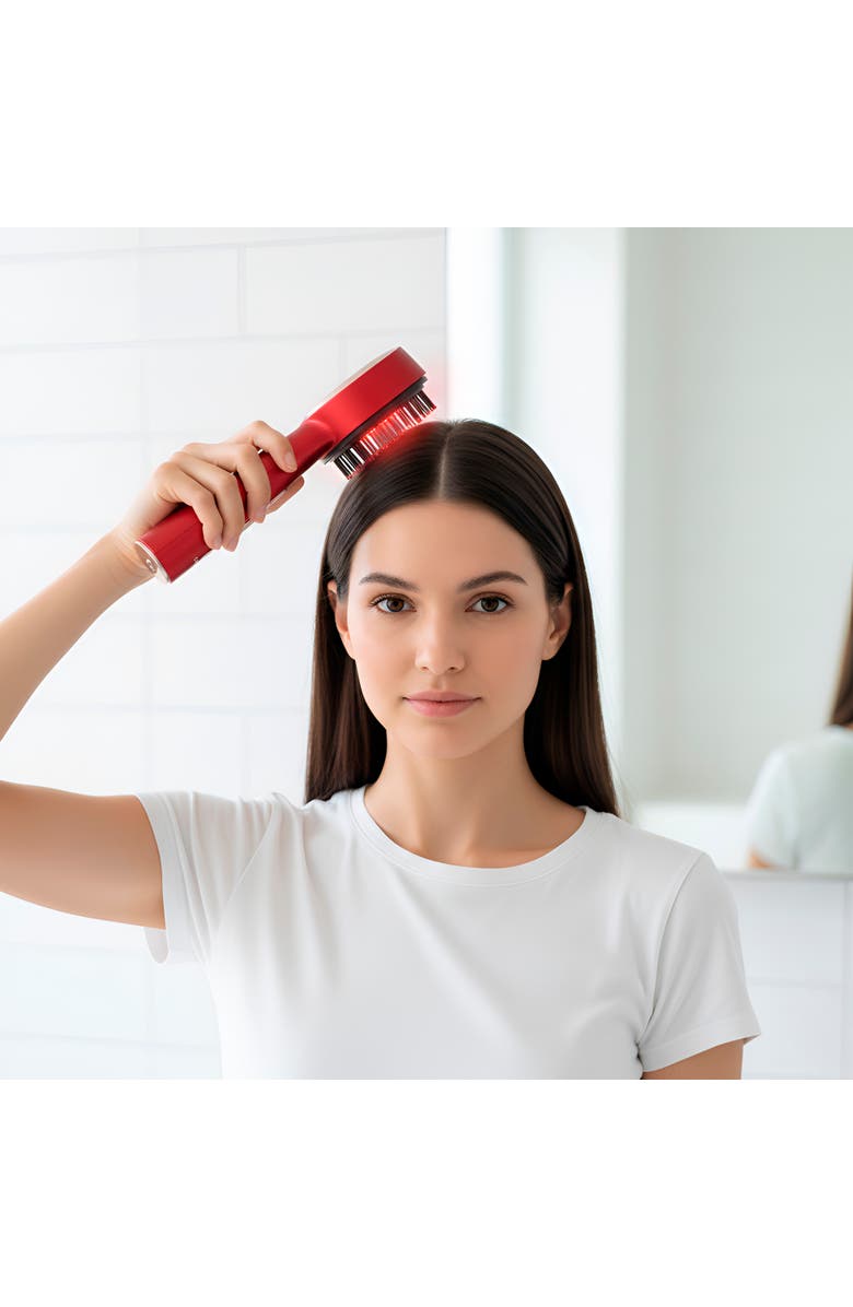 PURSONIC The Ultimate Hair & Beauty Wellness Bundle LED Therapy Brush, Castor Oil, & Sweet Almond Oil, Alternate, color, Multicolor