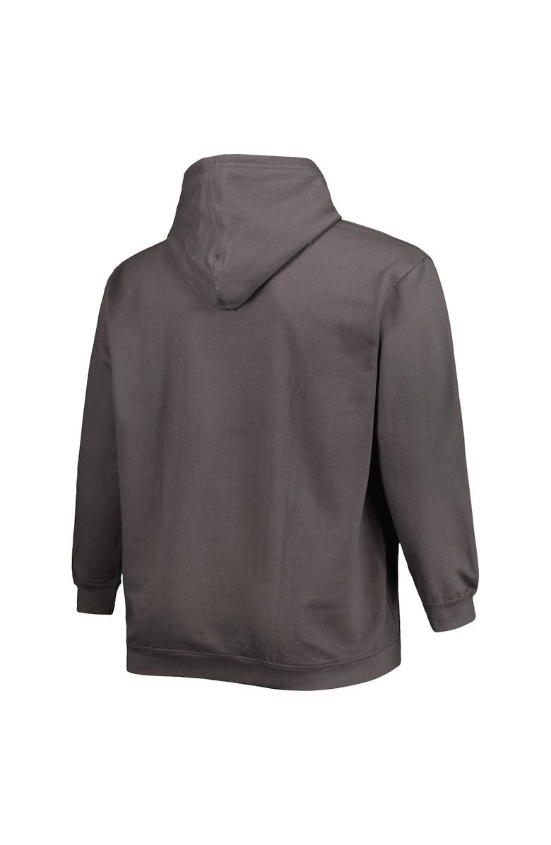 PROFILE Men's Charcoal Arizona Cardinals Big & Tall Logo Pullover Hoodie, Alternate, color, 