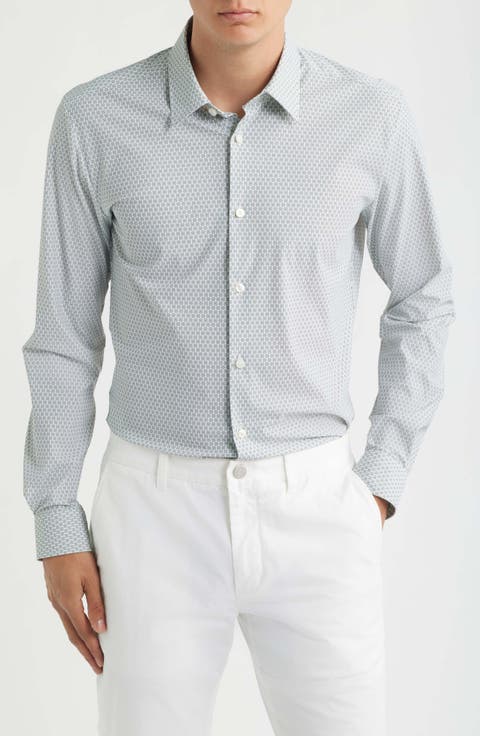 Roan Kent Slim Fit Performance Button-Up Shirt