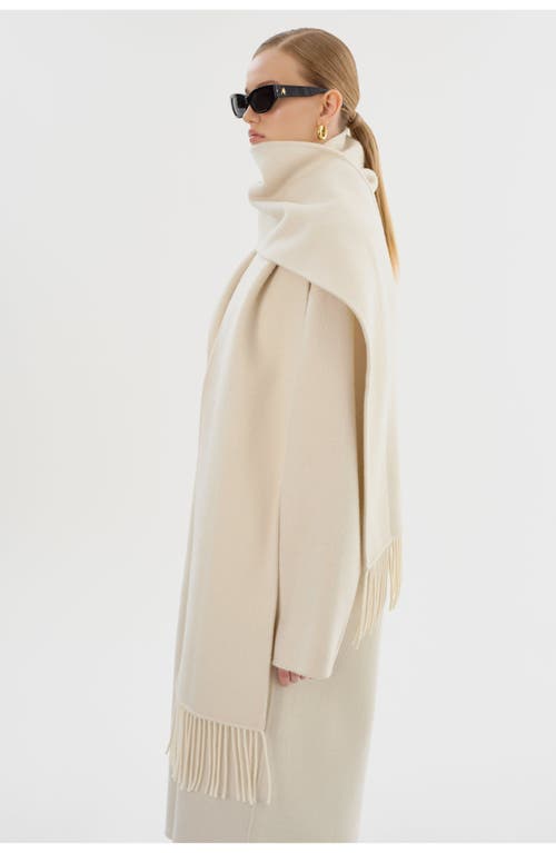 Lamarque Twila | Wool Scarf Coat In Neutral