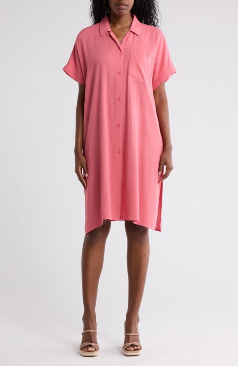 Everyday Button-Down Beach Cover-Up Tunic