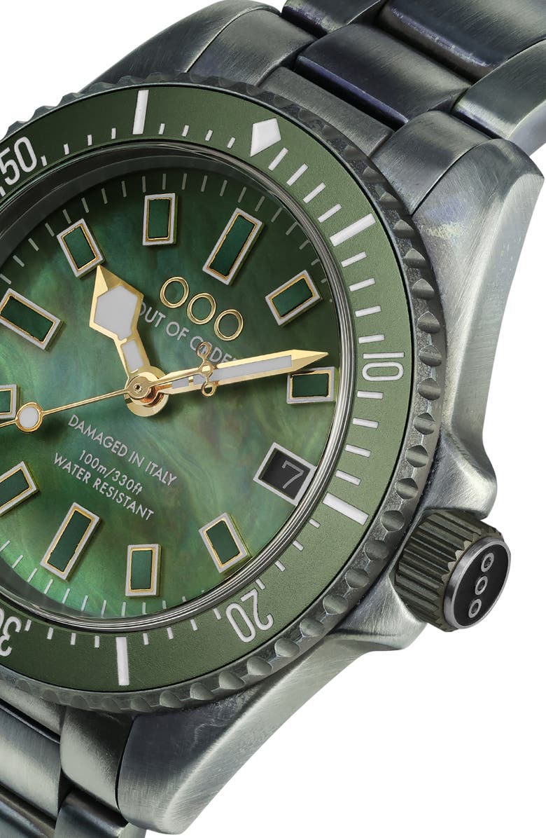 OUT OF ORDER Casanova Bracelet Watch, 38mm, Alternate, color, Green