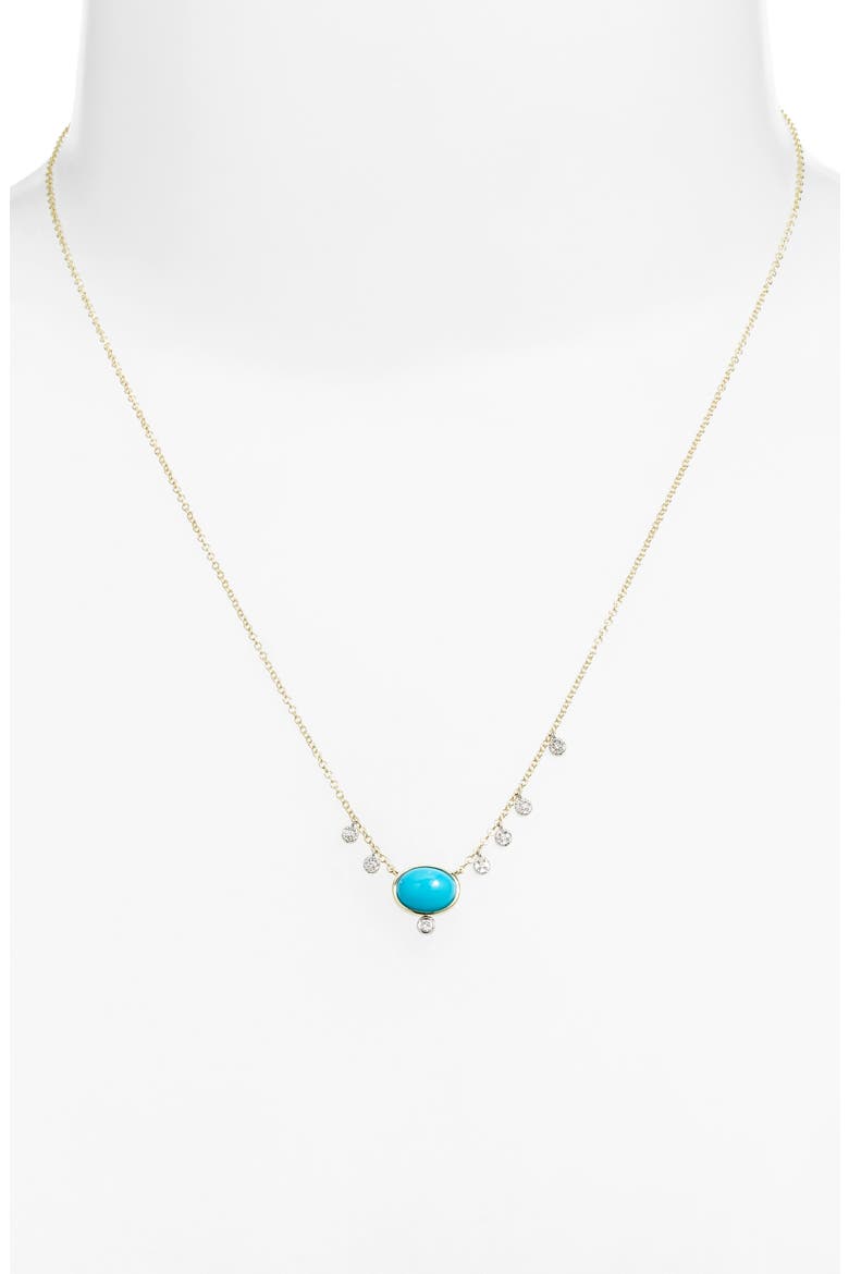 Turquoise & Diamond Pavé Charms Pendant Necklace, Alternate, color, TURQUOISE