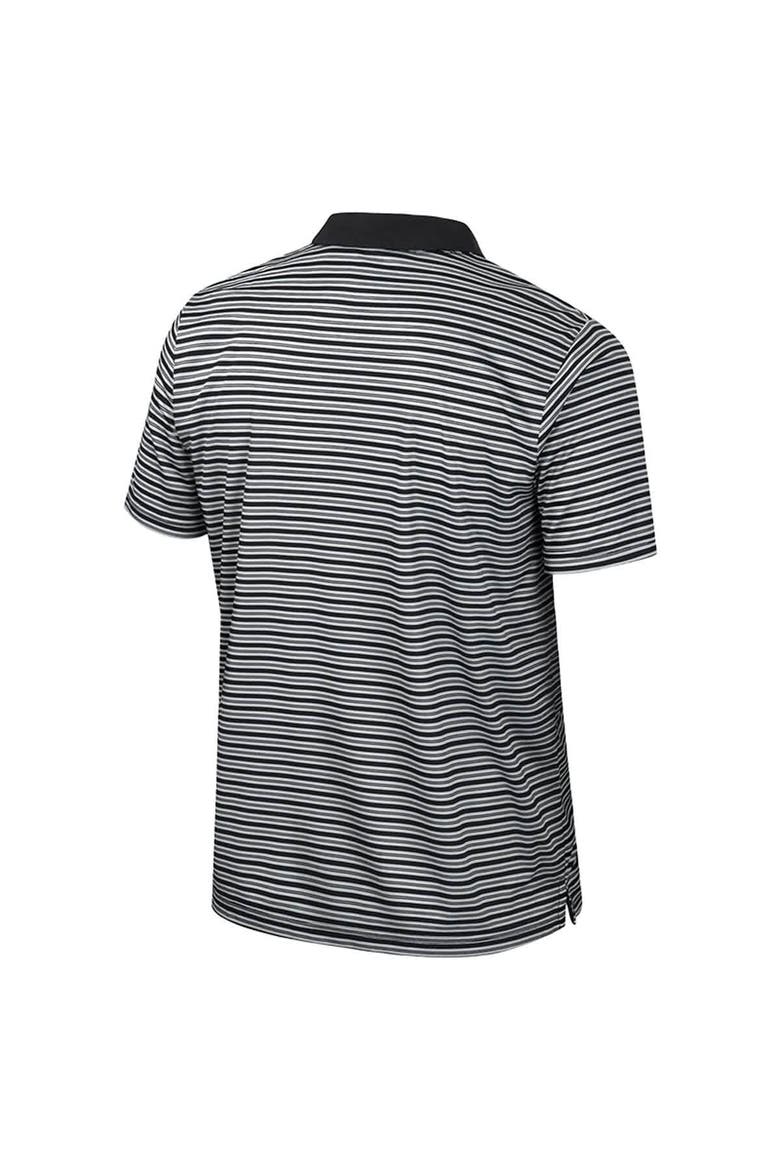 Men's Colosseum Black Colorado Buffaloes Striped Polo, Alternate, color, Black