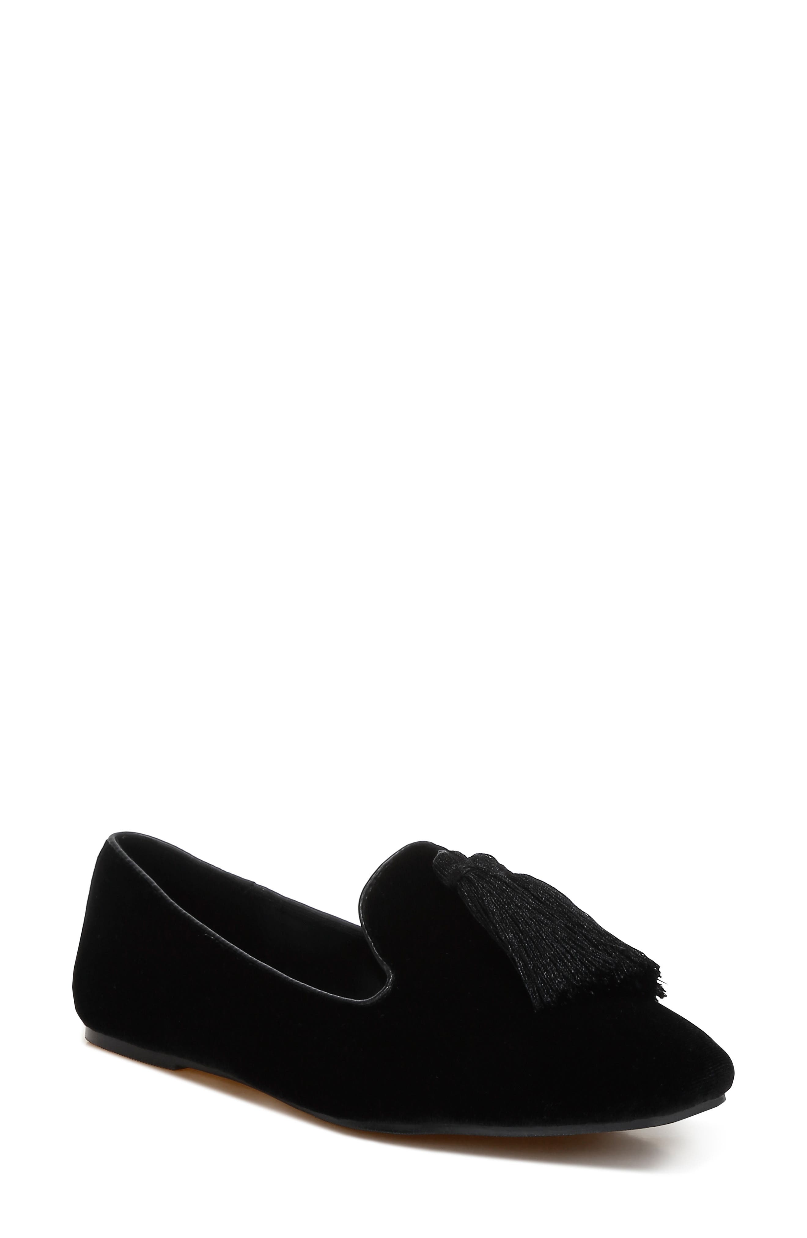 Rag &amp; Co Tromso Tassel Detail Velvet Loafer