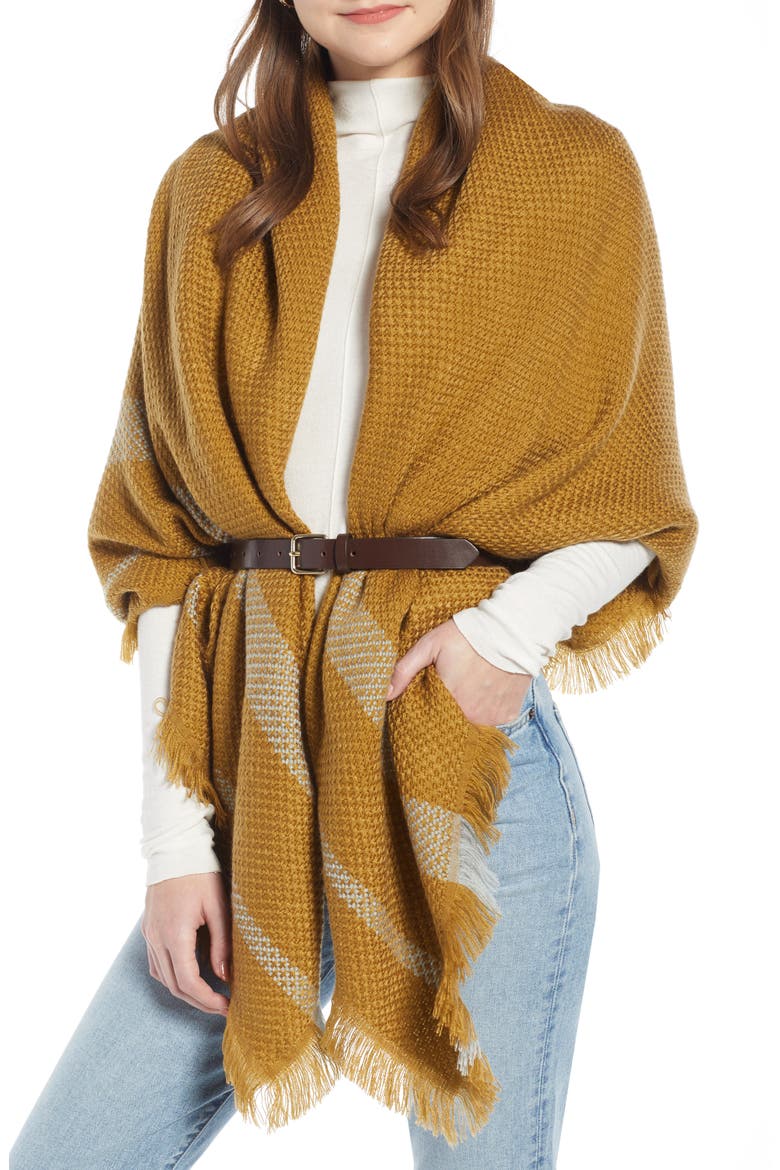 Quad Scarf (Nordstrom Exclusive), Alternate, color, CAMEL COMBO DAKOTA STRIPE
