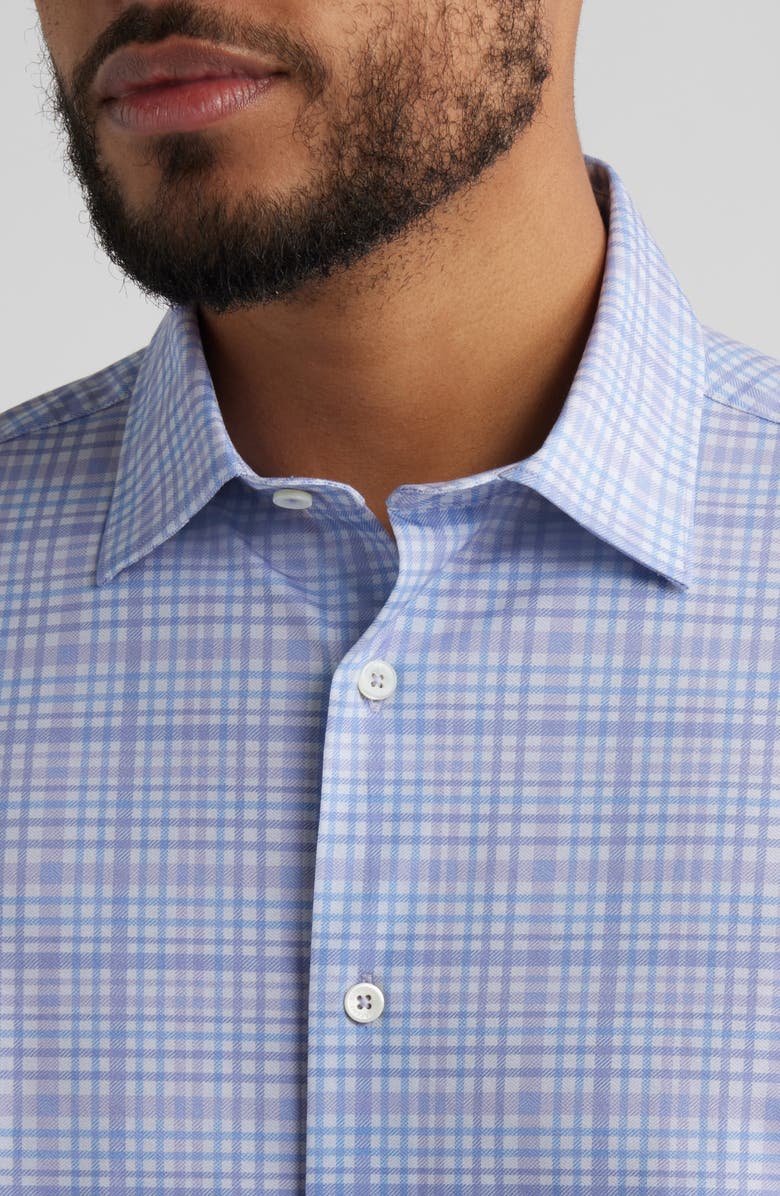 Bugatchi James OoohCotton<sup>®</sup> Plaid Button-Up Shirt, Alternate, color, Lilac