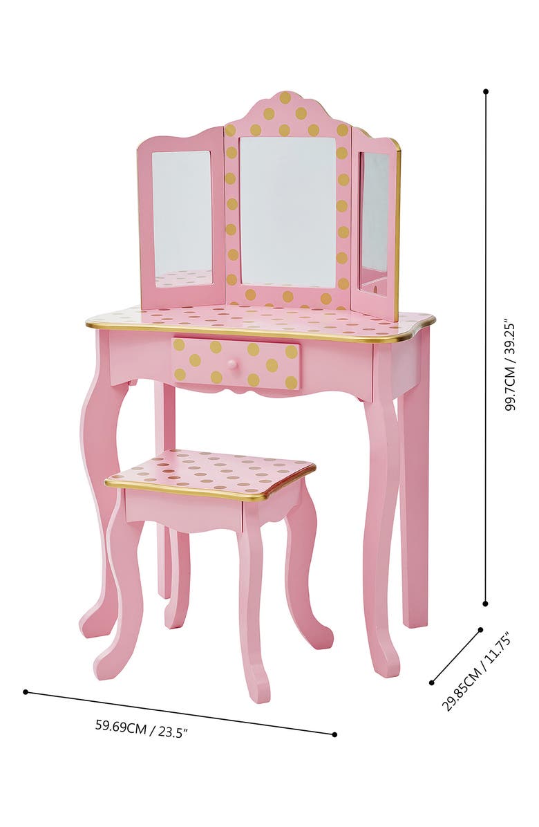 Teamson Kids Fantasy Fields Gisele Vanity Set, Alternate, color, Pink