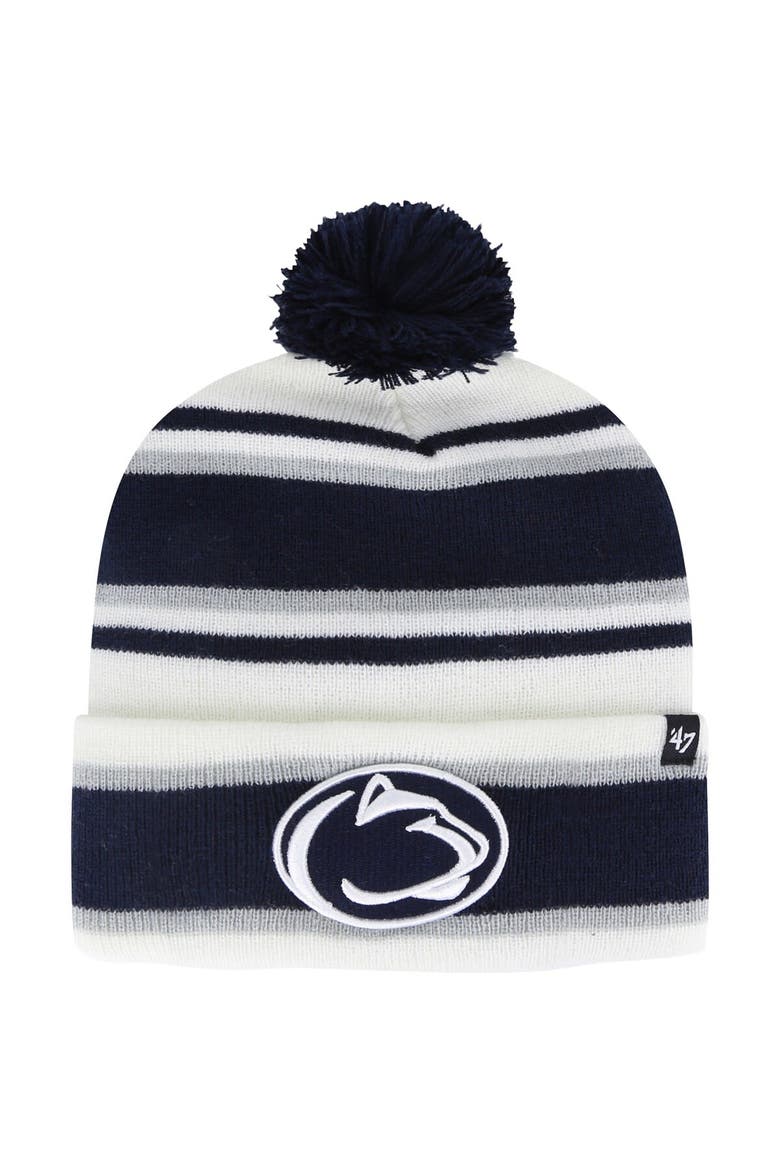 Youth '47  White Penn State Nittany Lions Stripling Cuffed Knit Hat with Pom, Main, color, White