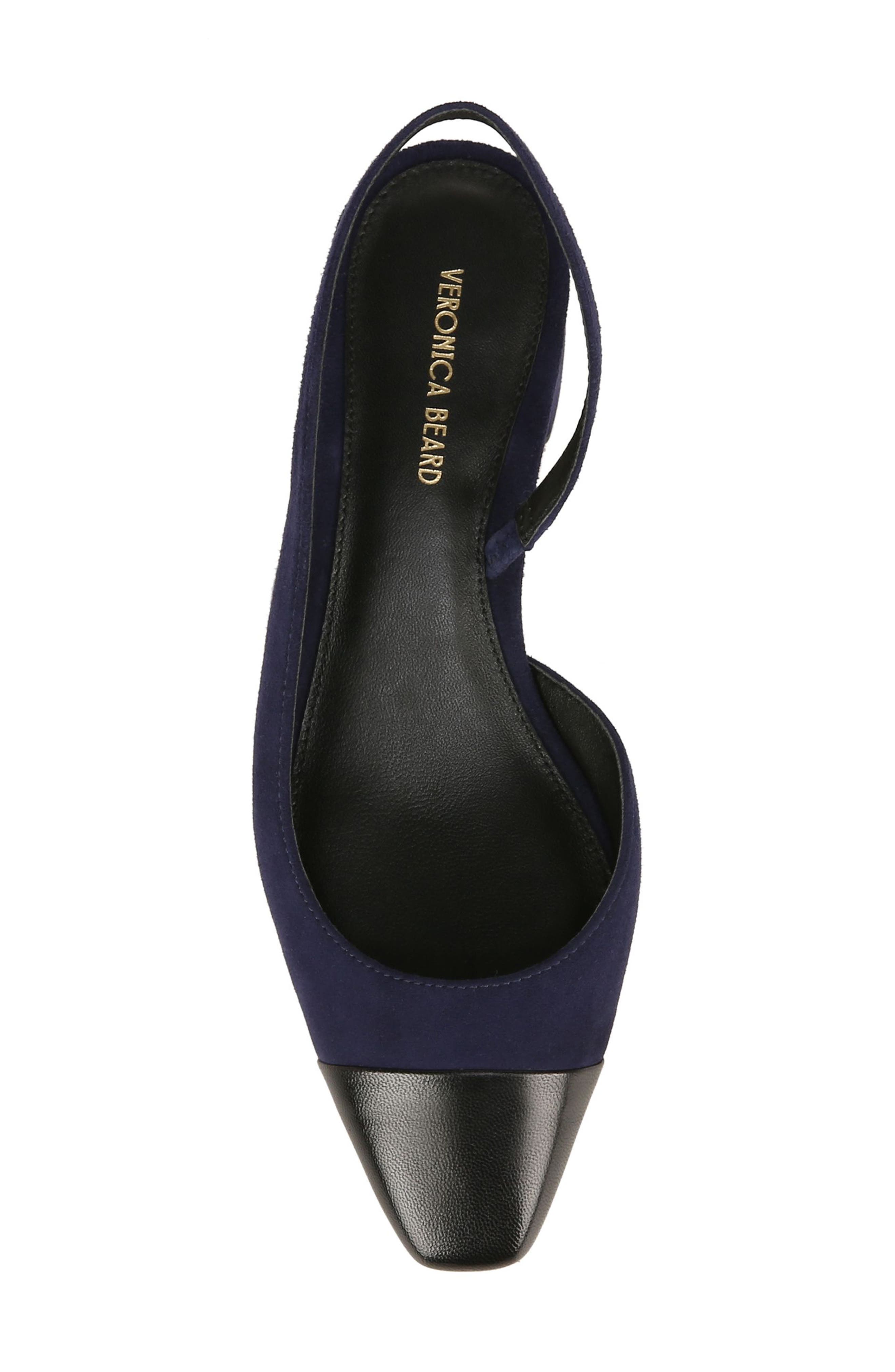 Cecile Half d'Orsay Slingback Pump, Alternate, color, INDIGO BLUE/ BLACK