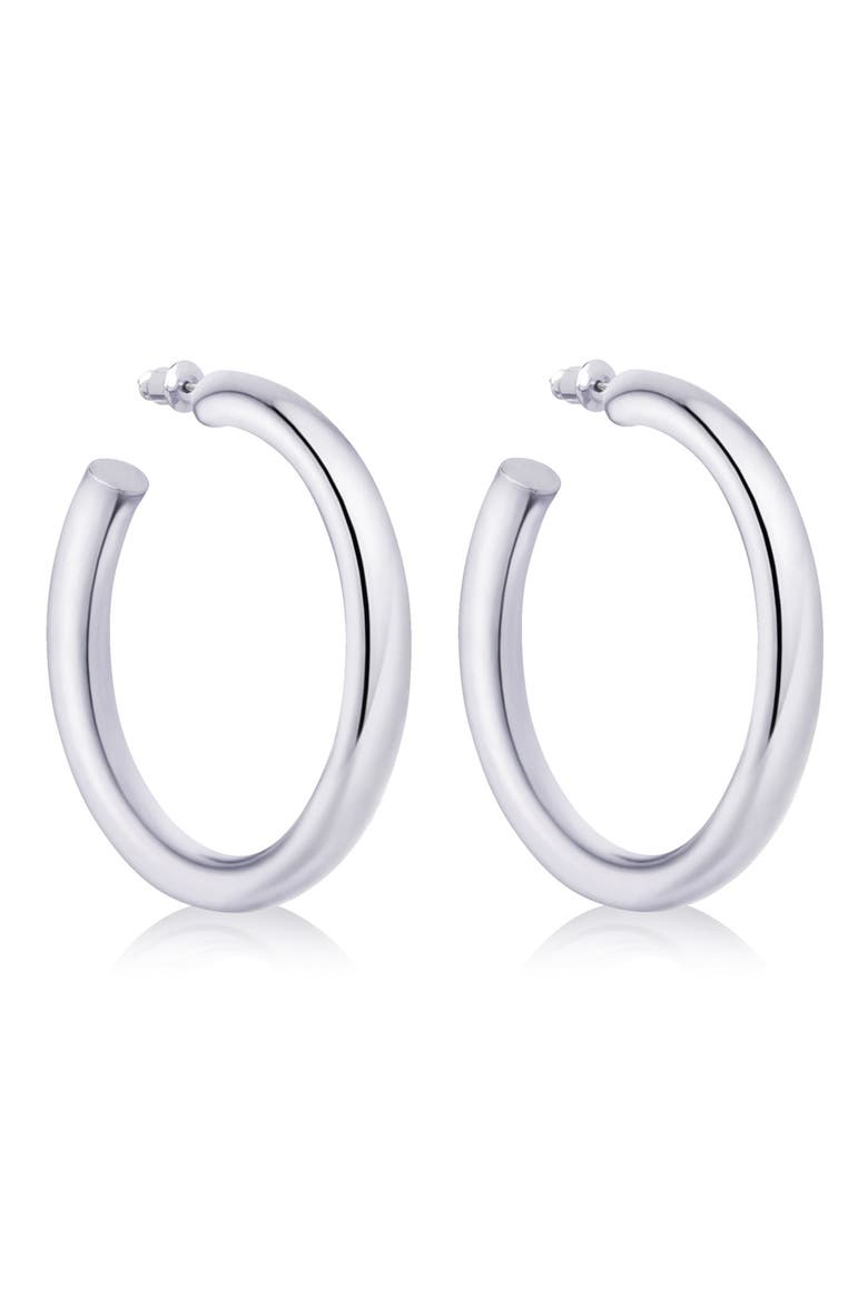Hoop Earrings, Alternate, color, WHITE GOLD