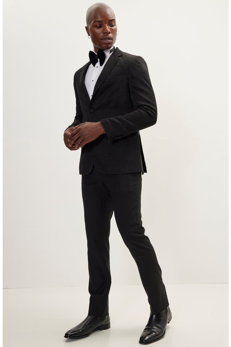 Classic Textured Dinner Jacket, Alternate, color, JACQUARD BLACK
