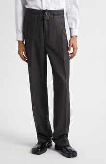 Pleated Mohair & Wool Pants