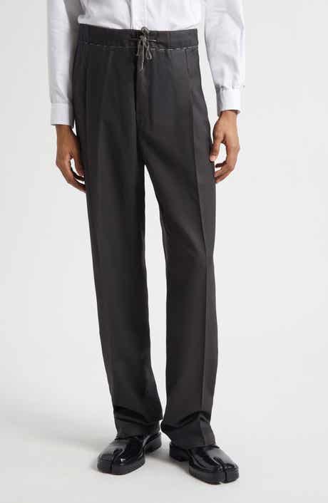 Pleated Mohair & Wool Pants