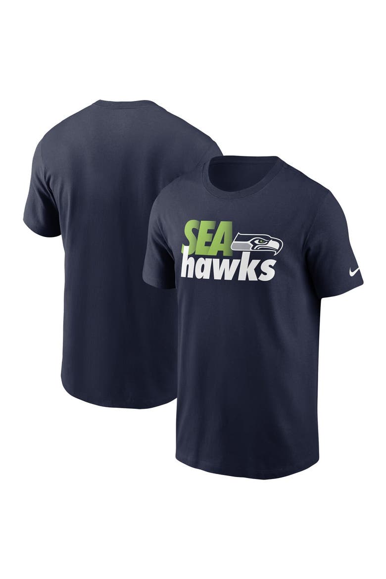 Men's Nike College Navy Seattle Seahawks Hometown Collection Team T-Shirt, Main, color, Navy