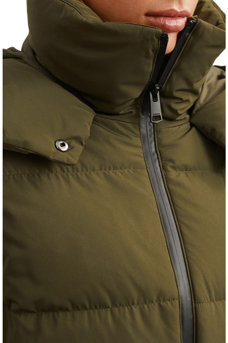 Colette Quilted Longline Puffer Jacket, Alternate, color, KHAKI