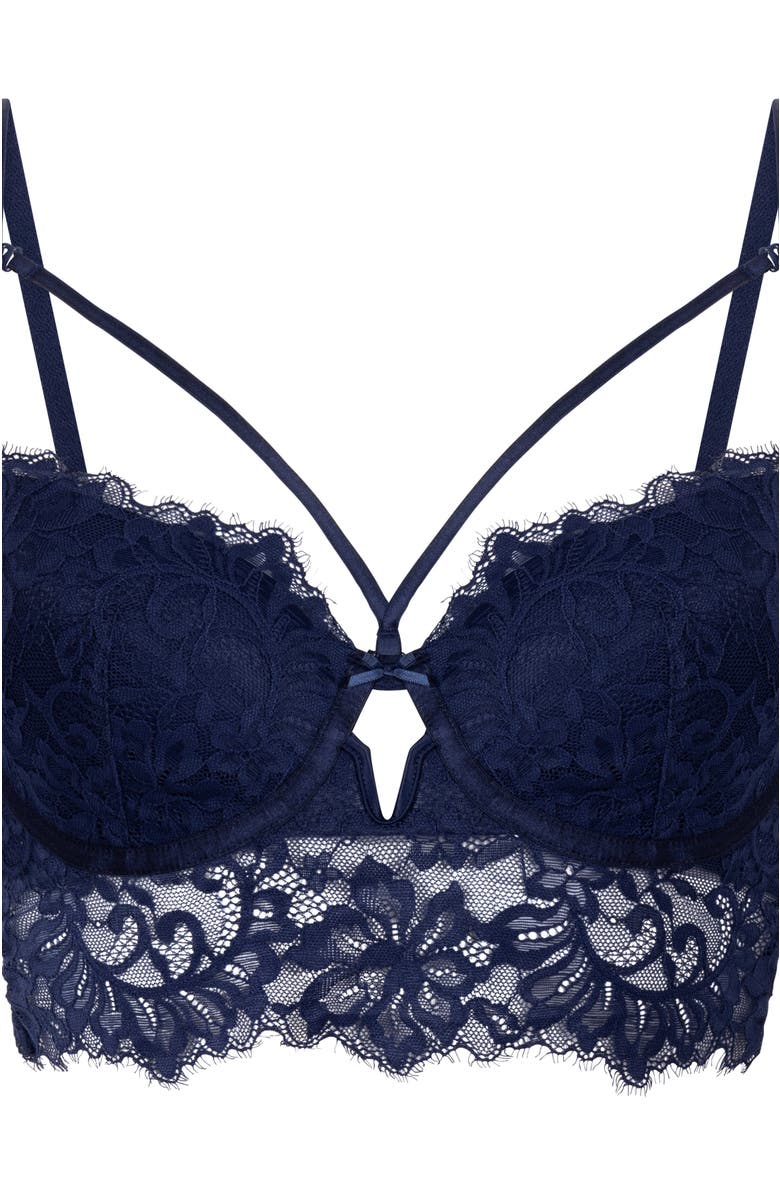 Hunkemöller Isabella Padded Underwired Longline Bra, Alternate, color, Blue