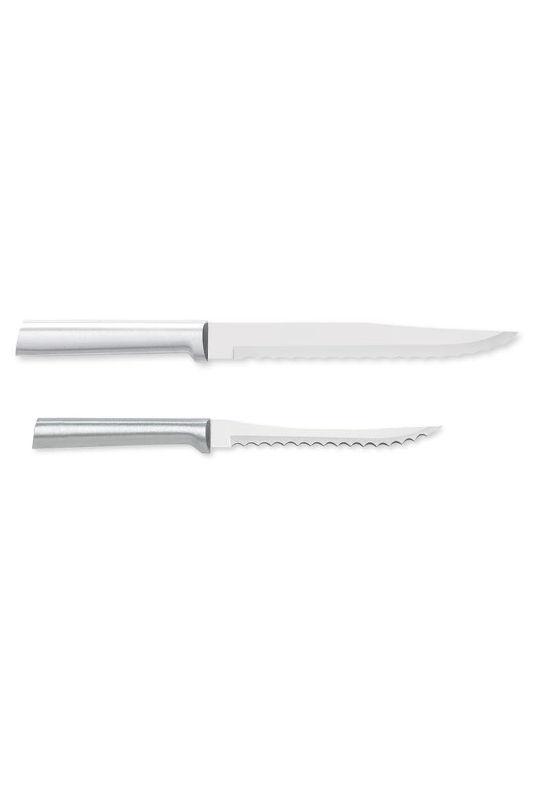 Cutlery 7-Inch Serrated Slicer Stainless Steel Blade & 5-Inch Tomato Slicer Stainless Steel Serrated Blade, Main, color, Silver