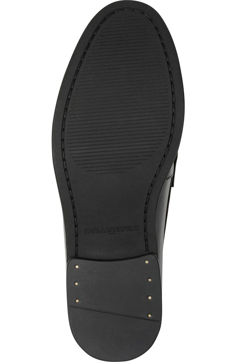 KARL LAGERFELD PARIS Faron Front Embroidered Logo Loafer, Alternate, color, Black