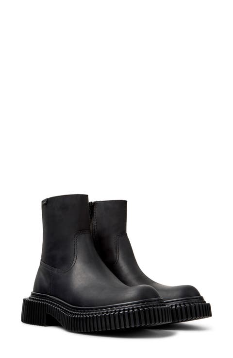 Pix Leather Zip Up Boot