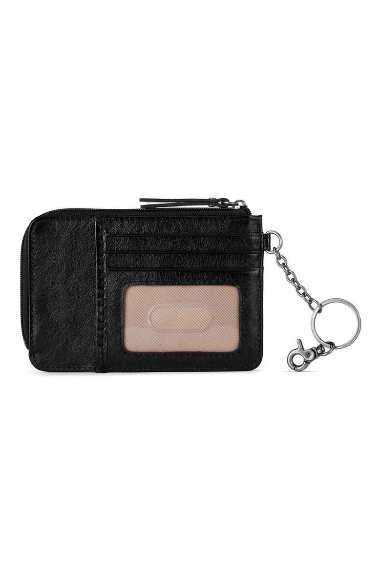 Gen Card Wallet, Alternate, color, BLACK LEAF EMBOSS