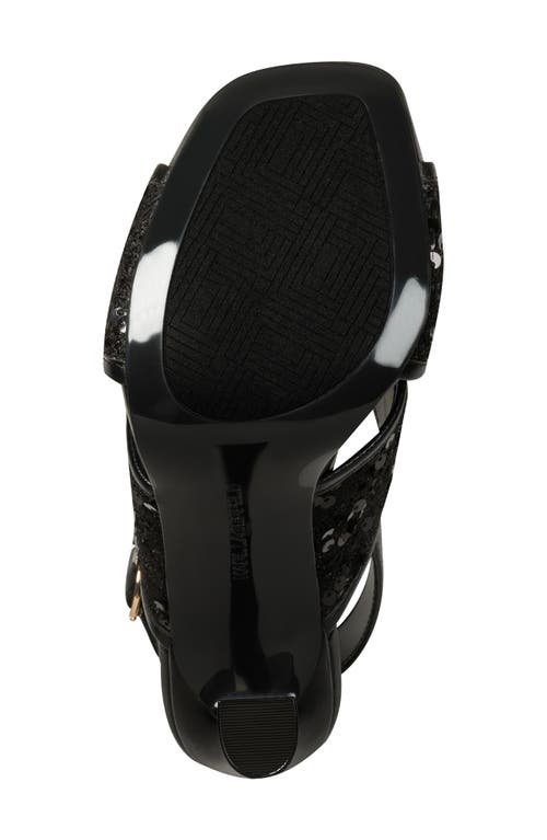 Karl Lagerfeld Paris Colbie Sequin X-band Sandal In Animal Print