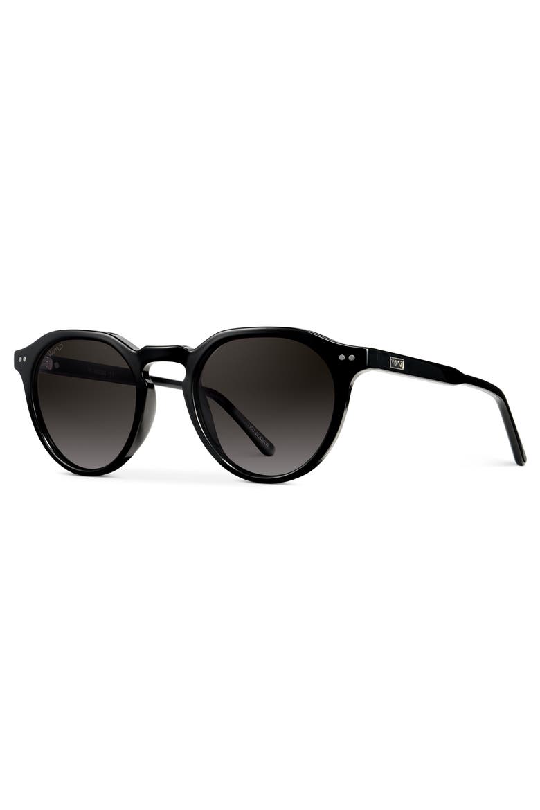 Ralph - 48mm Geometric Round Polarized Sunglasses, Alternate, color, Black