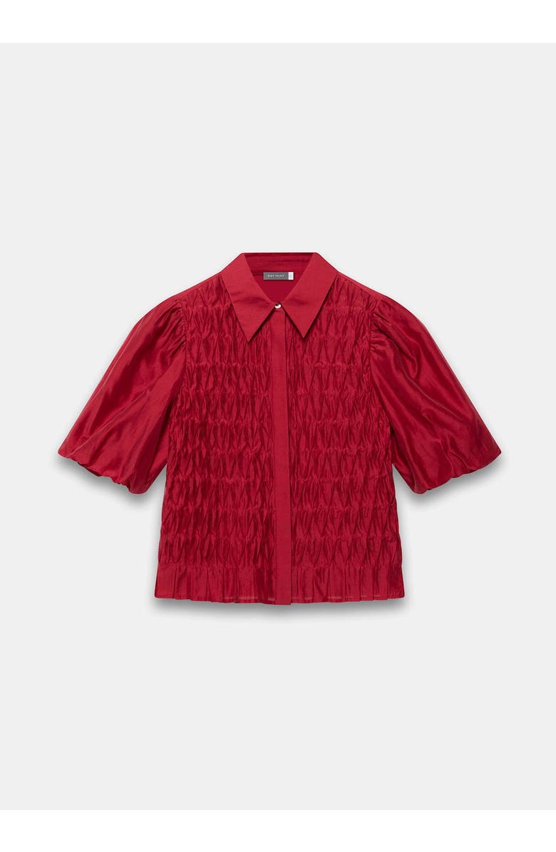 MINT VELVET Puff Sleeve Smock Shirt, Alternate, color, Red