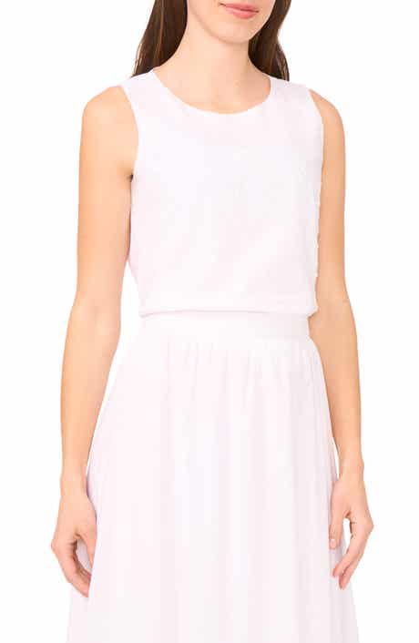 Halogen® Beaded Embroidered Sleeveless Top