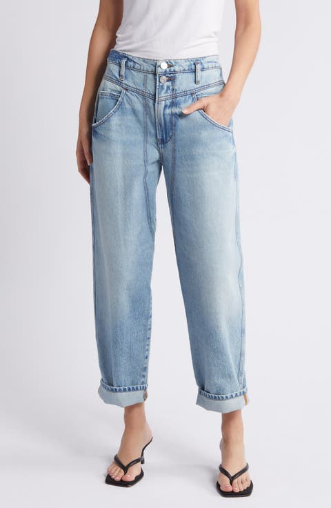 パンツ FRAME Women Straight Pants WP25DSTB03DE HOMR BLUE Women's FRAME Straight-Leg Pants | Nordstrom