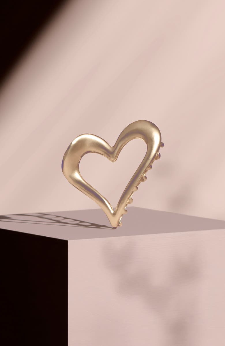 The Hair Edit Gilded Romance Heart Claw Clip, Alternate, color,