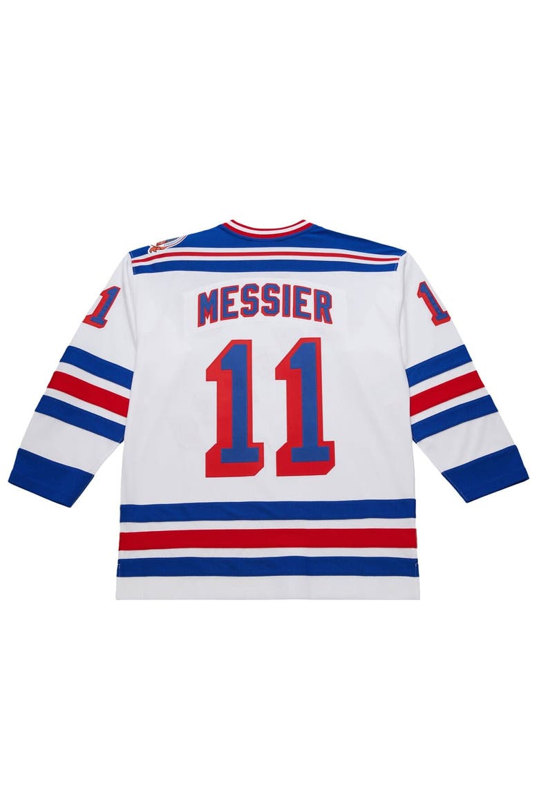 Men's Mark Messier White New York Rangers 1993-94 Power Play Jersey, Alternate, color, White