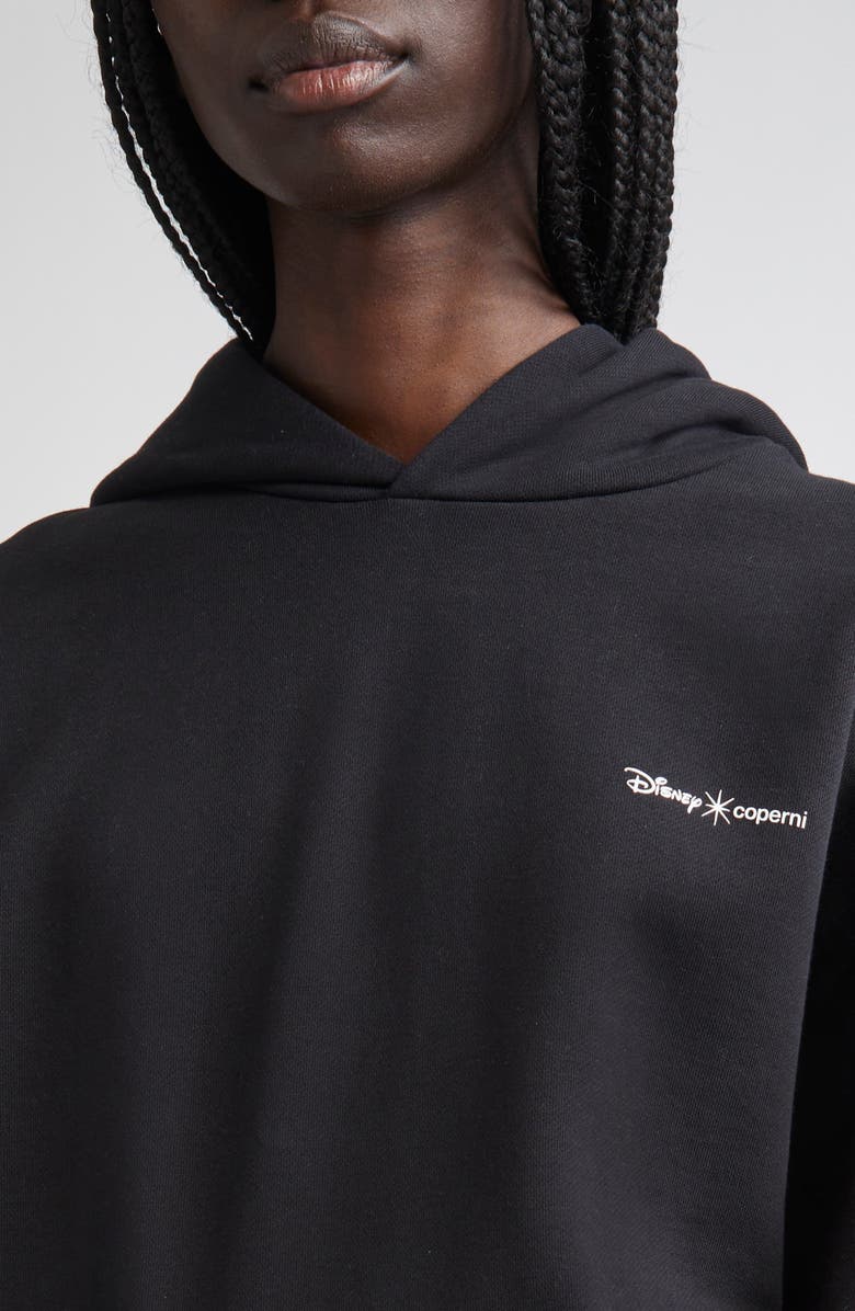 Coperni x Disney Collector Fleece Graphic Hoodie, Alternate, color, Black