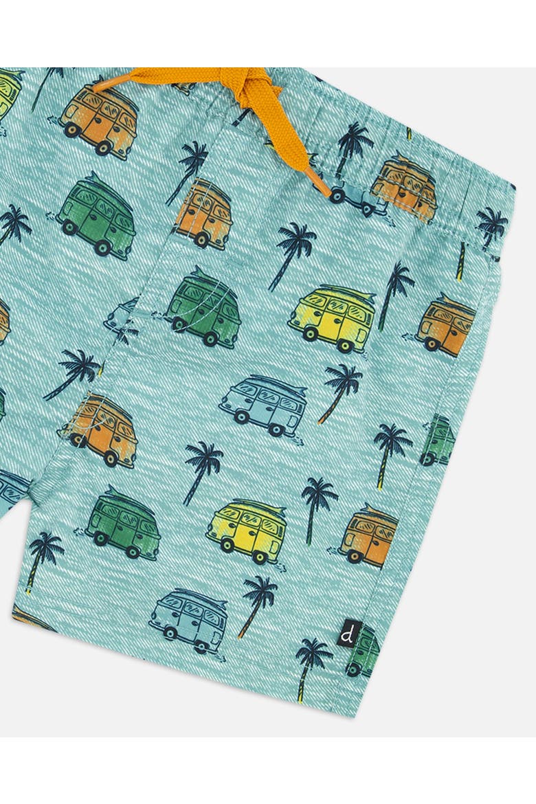 Baby Boy's Mid-Thigh Boardshort Printed Beach Caravan, Alternate, color, Printed Beach Caravan