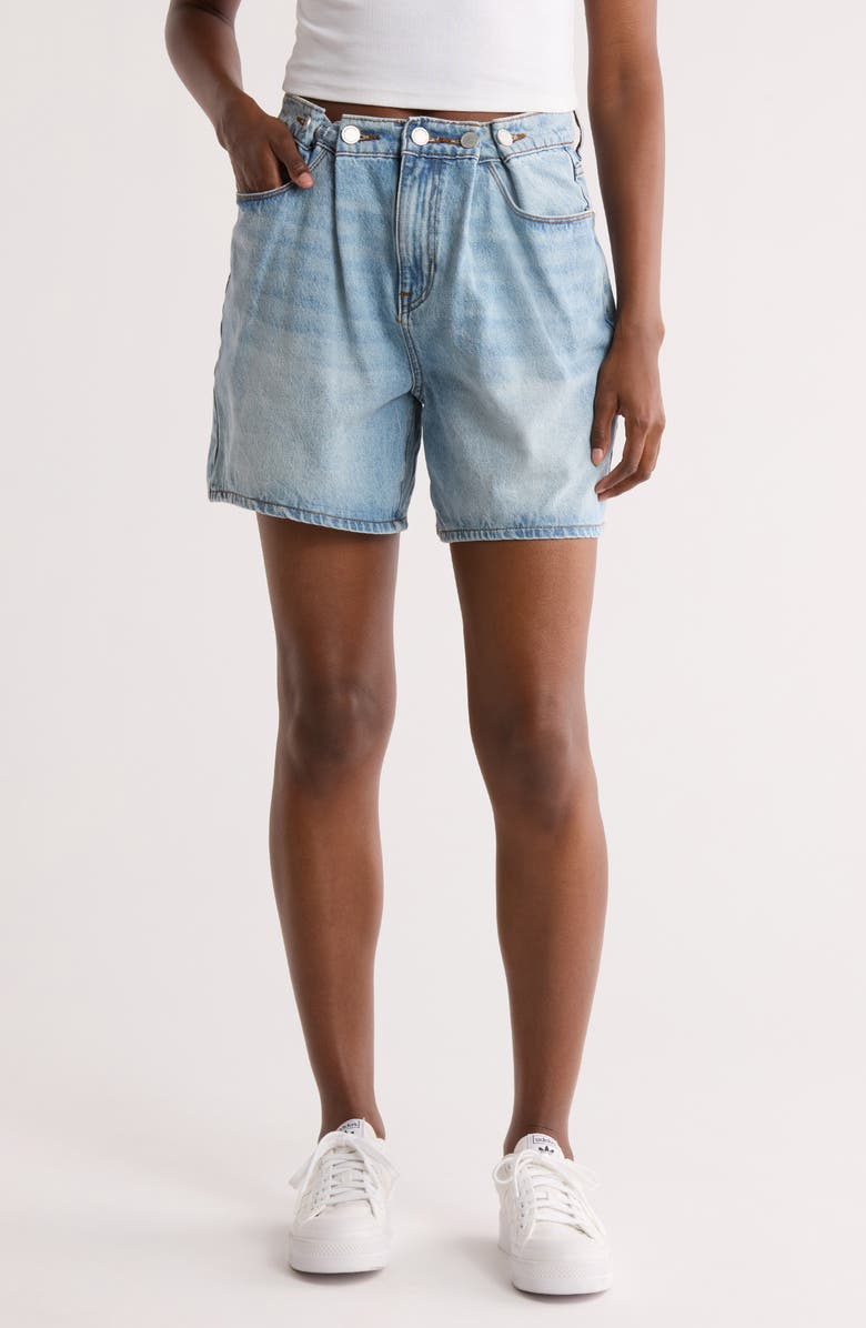 Adjustable Waist Baggy Denim Shorts