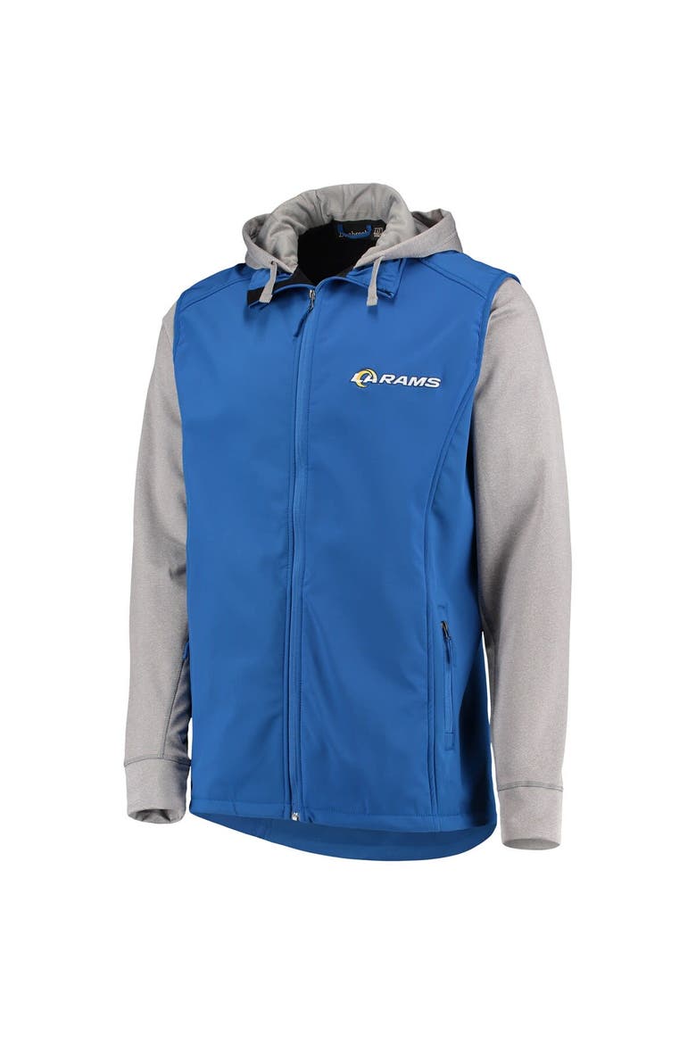 Men's Dunbrooke Royal/Gray Los Angeles Rams Big & Tall Alpha Full-Zip Hoodie Jacket, Alternate, color, Royal