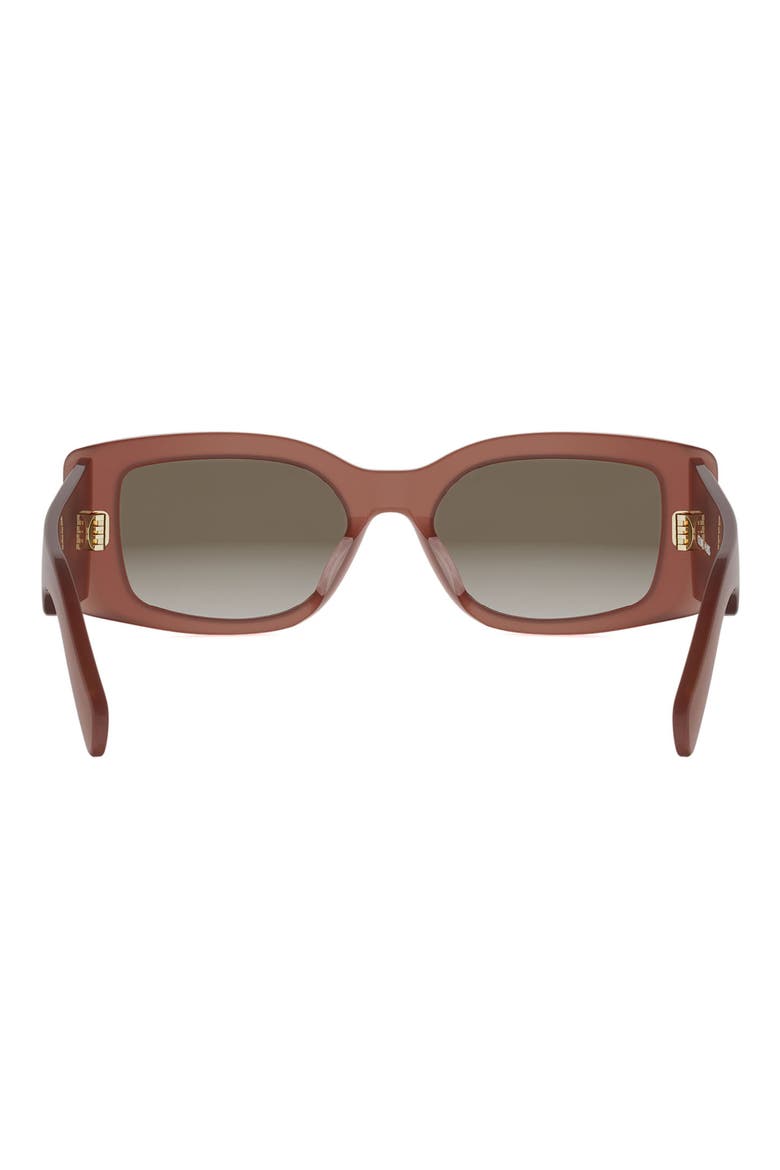 Maxi Triomphe 53mm Gradient Rectangular Sunglasses, Alternate, color, LIGHT BROWN / GRADIENT BROWN