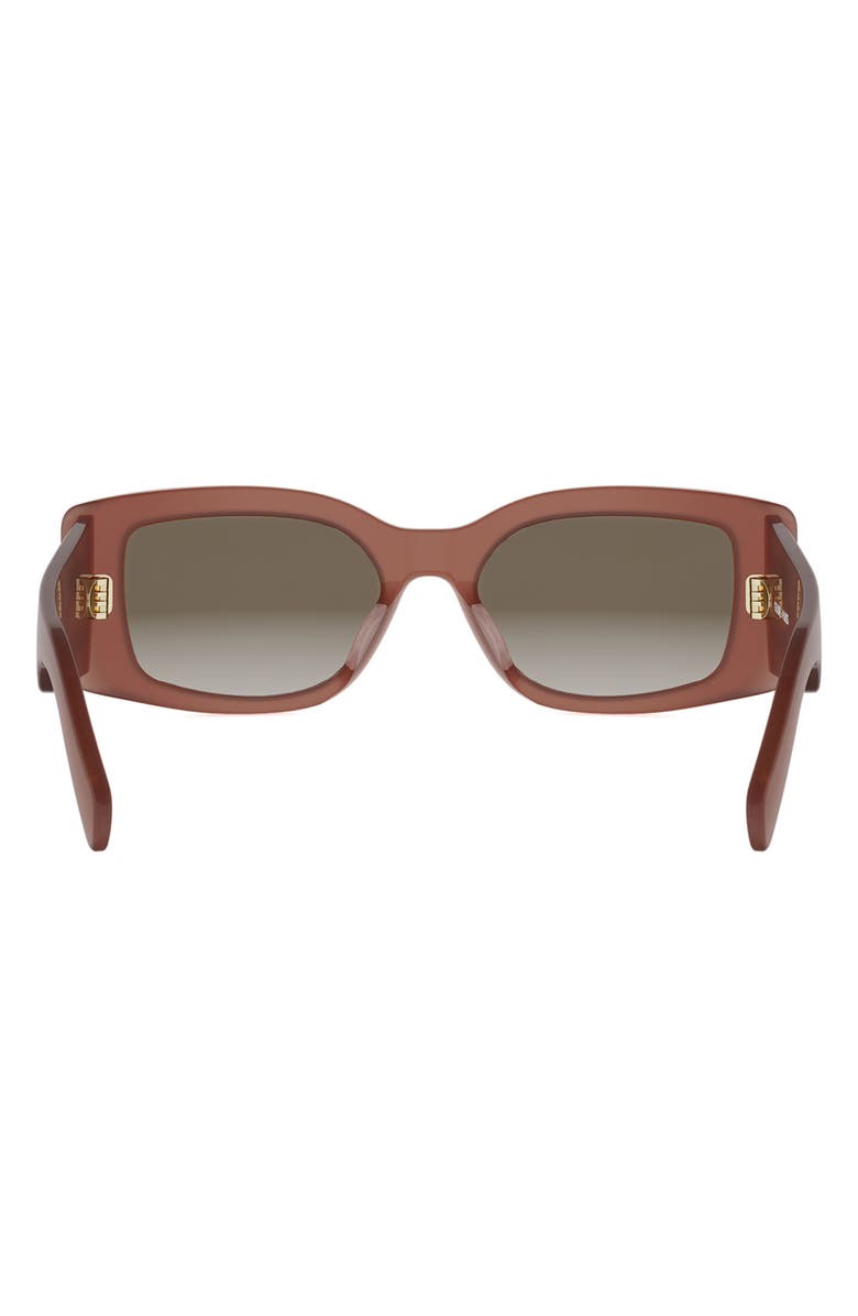CELINE Maxi Triomphe 53mm Gradient Rectangular Sunglasses, Alternate, color, Light Brown / Gradient Brown