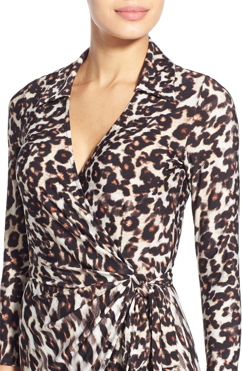 Maggy London Leopard Print Wrap Dress, Alternate, color,
