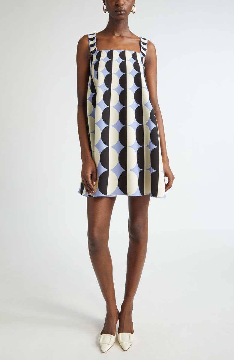 Geometric Circle Trapeze Dress