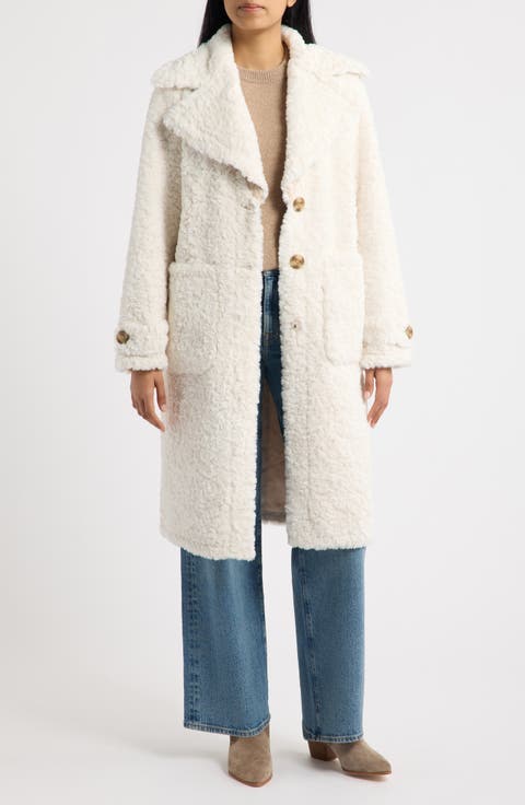 Longline Faux Fur Coat